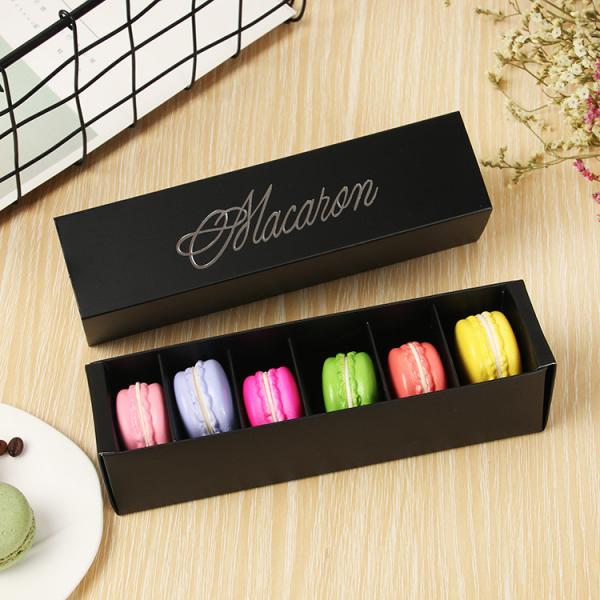 Quality Flexo Printing Food Packaging Box Open Top Eco - Friendly For Macaron for sale