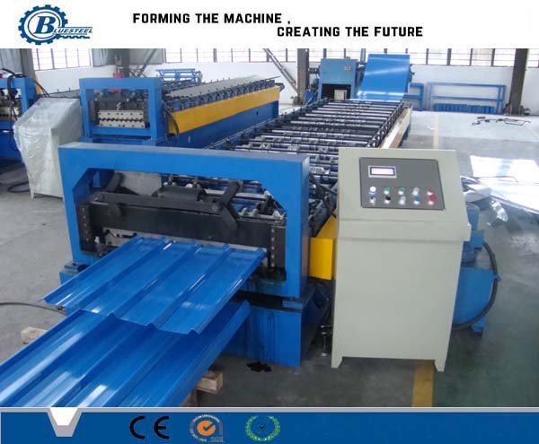 Quality High Efficient Metal Roofing Roll Forming Machine , Colors Galzed Metal Sheet Roll Forming Equipment for sale