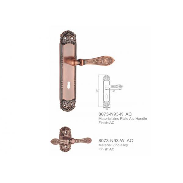Quality Egypt Revolve Zinc Alloy Door Handle 85mm Customized Key Shape Modern Design for sale