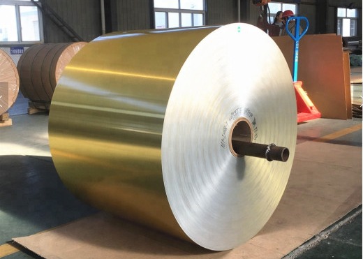 China Customized Heat Exchanger Material , Golden Color Coated Aluminium Foil for sale