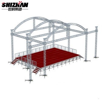 Quality Customized Curved Steel Roof Aluminum Lighting Truss System for sale