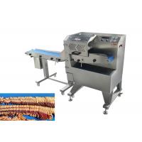 China Stainless Steel Cooked Beef Meat Slicing Machine 160mm Width Conveyor Belt factory