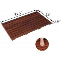 Quality 1.18in IWS53380 Teak Wood Bath Mat E1 MDF Bathroom Non Slip Mat for sale
