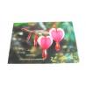 China 3D lenticular flip printing business offset printing card-3d kid toy lenticular sheet printing snowman greeting card factory