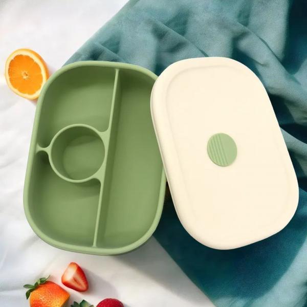 Quality Durable Bento Box Silicone Containers With Lids Portable Nontoxic for sale