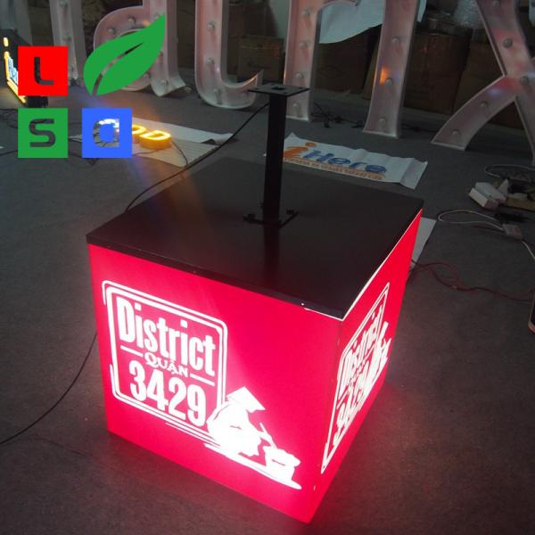 Quality Waterproof IP65 LED Blade Sign Led Cube Light Box 3d Led Light Box Face Lite Effect for sale