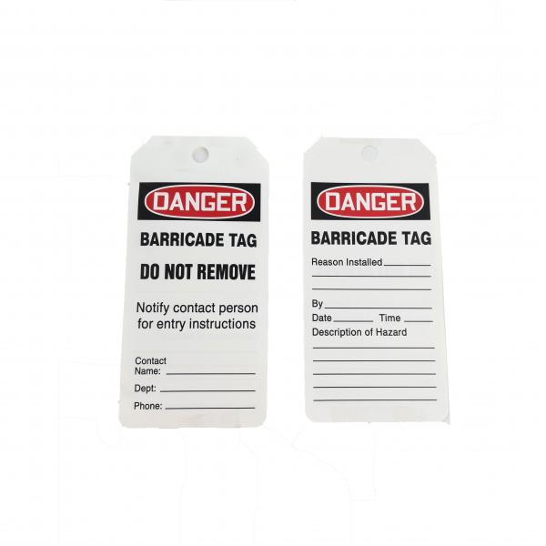 Quality Width 7.62cm PVC Danger Safety Lockout Tags Industry Equipment Locked for sale