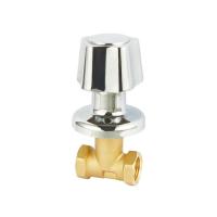 Quality Zinc Alloy Handle Brass Stop Valve Chrome Concealed Stop Valve anti leakage for sale