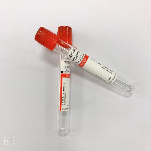 Quality Sterile Plain Blood Collection Tube Red Cap Top   12x75 13x75 16x100 for sale