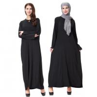 China TWILL Style 68 Inches Jet Black Good Color Fastness Polyester Fabric For Dubai Abaya for sale