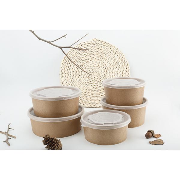 Quality Eco-Friendly Disposable Food Grade Bamboo Paper Bowl For Soup Salad for sale
