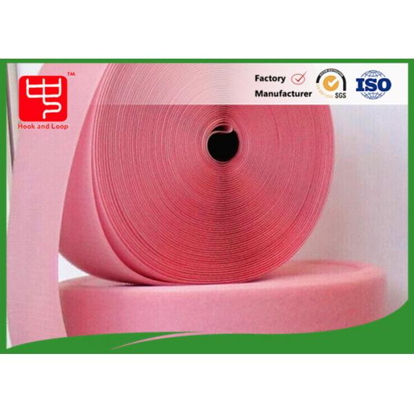 Quality Custom Color Wide Hook & Loop Fastening Tape 100% Nylon Light Pink for sale