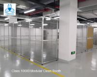 China Class 10000 FFU Clean Room Equipment Aluminum Structure With Sliding Doors / Pharmaceutical Clean Booth factory