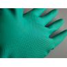 China 15mil 3D Diamond Grain Nitrile Heavy Duty Industry Gloves Flocking Puncture Oilproof Chemical Resistant factory