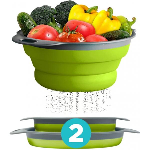 Quality Home Kitchen Silicone Collapsible Colander Nontoxic Practical for sale