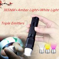 China 365NM+Amber Light+Cree LED flashlight Lamp for Jade Jewelry Amber identification factory