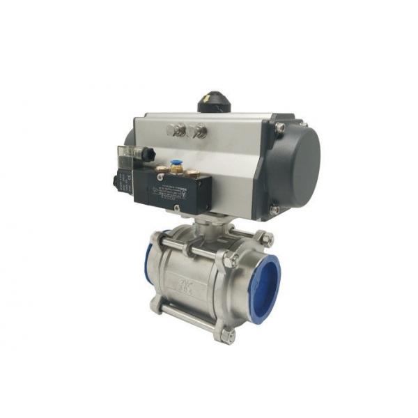Quality PTFE Seat Rotary 1000WOG Actuator Pneumatic Valve for sale