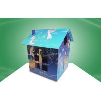 China Recyclable Children ' S Cardboard Playhouse , Cardboard Coloring House For Kids factory