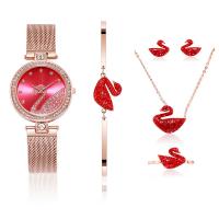 China Milan Strap Ladies Watch And Bracelet Set Women'S Watch And Bracelet Gift Set factory
