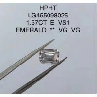 China Emerald Cut Lab Grown Diamond Jewelry 1.57 Ct E VS1 VG HPHT Diamond factory