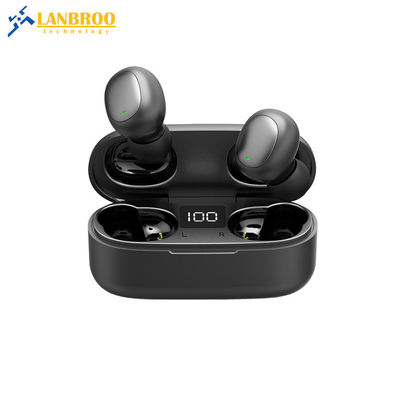 China LED display charger box mini TWS earphone hot supply lanbroo TWS bluetooth earbuds made in China for sale