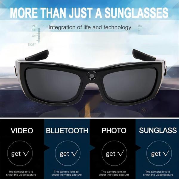 Quality 720p Bluetooth Video Sunglasses Recording For Trekking Walking Golf Outdoor Sports for sale