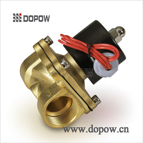 Quality 24VDC Brass Electric Water Solenoid Valve 2 Way Zero Differential Pressure for sale