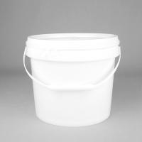 China 7L White PP Round Plastic Bucket 2 Gallon White Bucket With Lid factory