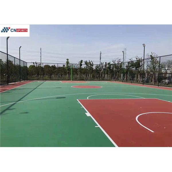 Quality Acrylic Green Basketball Court Surfaces Outdoor Waterproof for sale