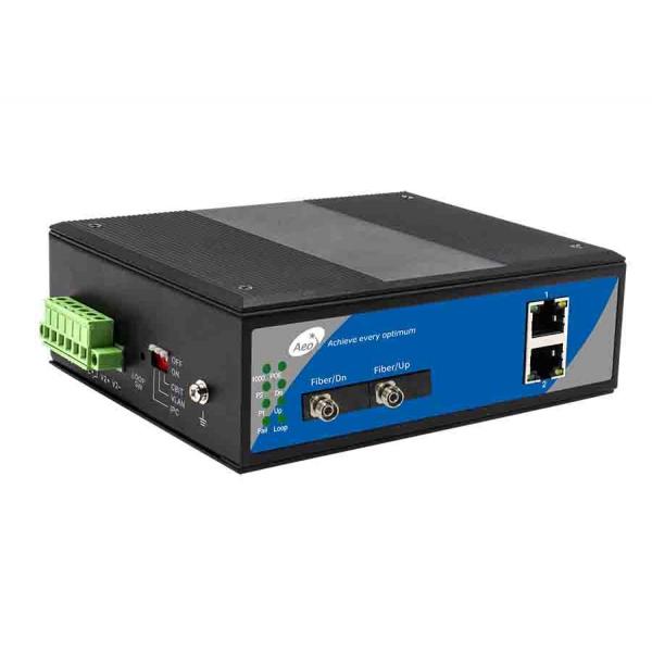 Quality Ultra Low Delayed Ethernet Fiber Switch , 4 Port Industrial Ethernet Switch for sale