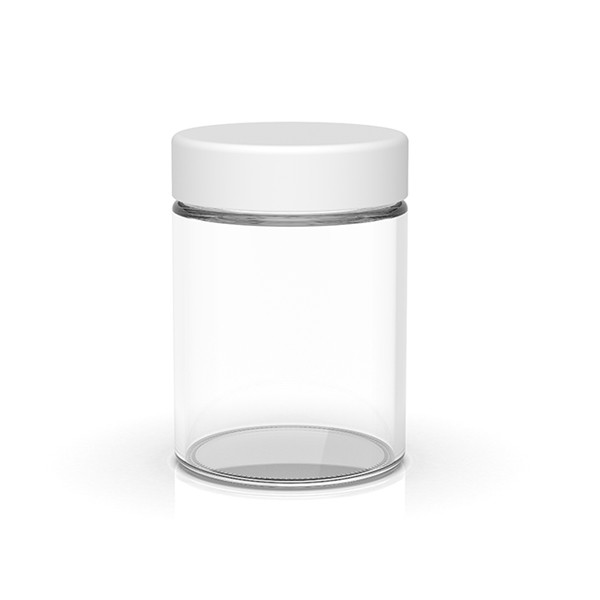 Quality Round Child Resistant Glass Jars 4 Oz Jars Glass Straight Sided Jars With Lids for sale