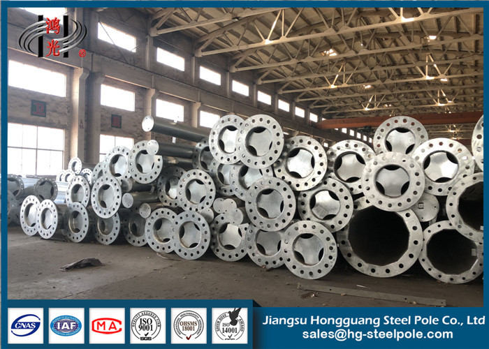 China 3mm Thickness Transmission Galvanized Steel Pole Steel Tubular Pole Steel Pipe Galvanized factory