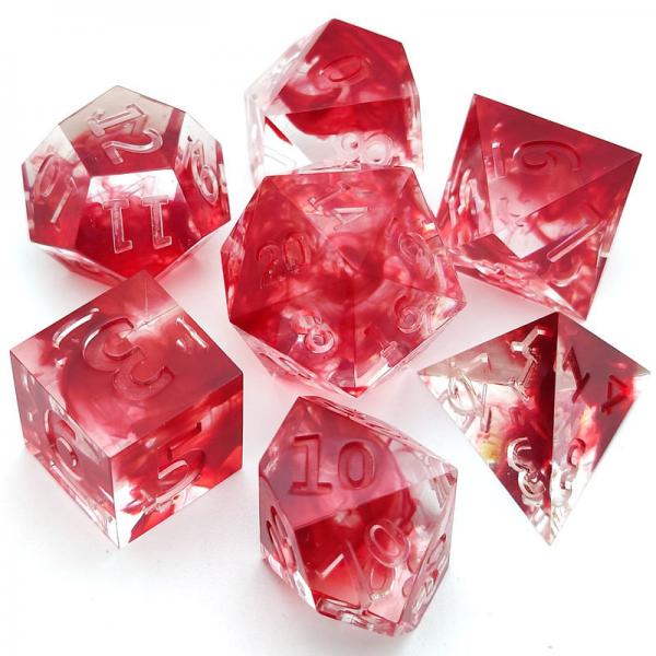 Quality Wear Resistant Red Translucent Dice Portable Sturdy Resin Material for sale
