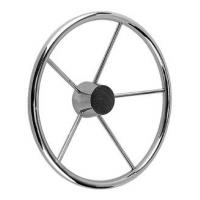China Five Spokes Stainless Steel Marine Steering Wheel 13.5 Inch Diameter factory