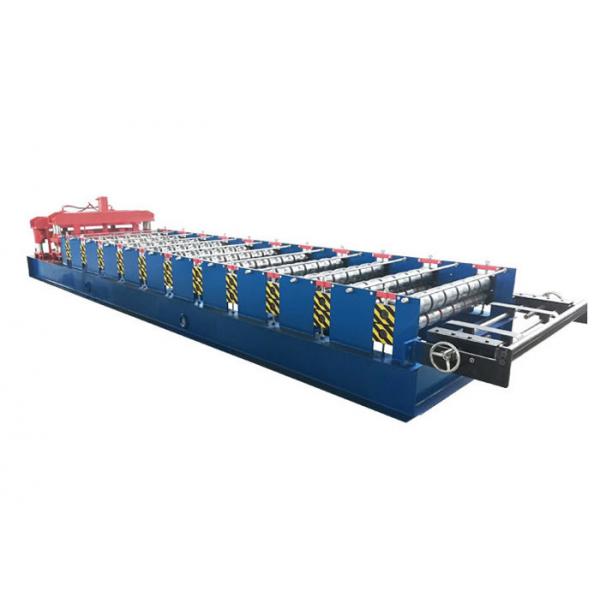 Quality PPGI Roof Glazed Tile Roll Forming Machine Blue / Orange Color With PLC Control for sale