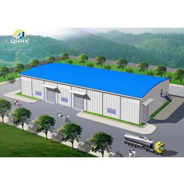 Quality Sliding Door Steel Structure Warehouse  With Steel Color Sheet / Sandwich Panel for sale