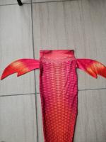 China Juku Mermaid Newest Design Side fins Orange Mermaid tail with small Frills for Girls and Women Swimwear factory