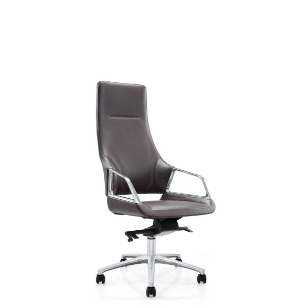 Quality Armless Swivel Executive Leather Office Chair On Wheels for sale