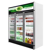 China Aluminum Alloy Frame Glass Door Freezer Merchandiser With R404a Gas for sale