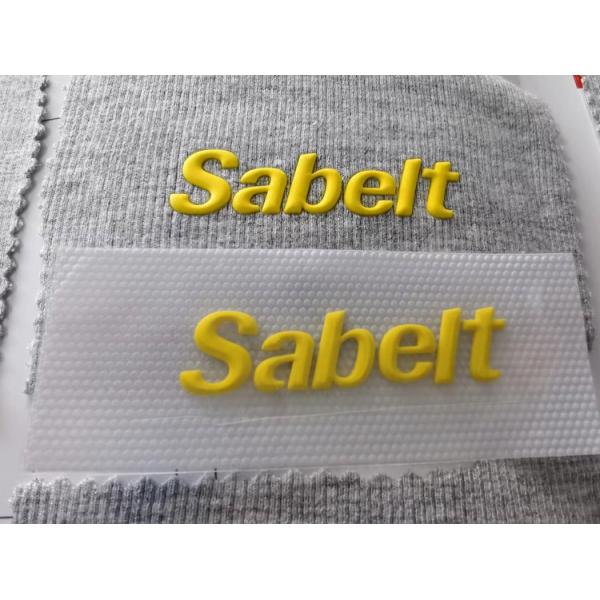 Quality 3D Printing Clothing Heat Transfer Garment Labels Silicone Embossing for sale