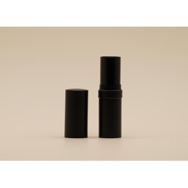 Quality Middle Convex Matt Black Slim Lipstick Tube Portable For Cosmetic Packaging for sale