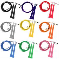 China Cable Steel Adjustable Jump Rope / Jump Skipping Ropes With ABS Handle factory
