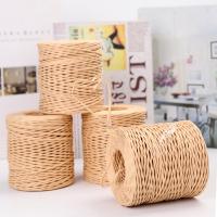 China Beige Color Twisted Raffia Cord 150m Length Craft Brown Paper Rope factory
