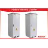 China White Outdoor Telecom Cabinet , Metal Electronic Enclosures With Air Conditioner factory