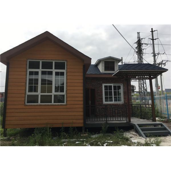 Quality 56㎡ Lightweight Cement Board Wall Prefab Steel House With Asphalt Shingle for sale