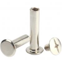 Quality Nickel Plated Male Female Rivet Book Nails Butt To Lock Sample Book Screws Menu for sale
