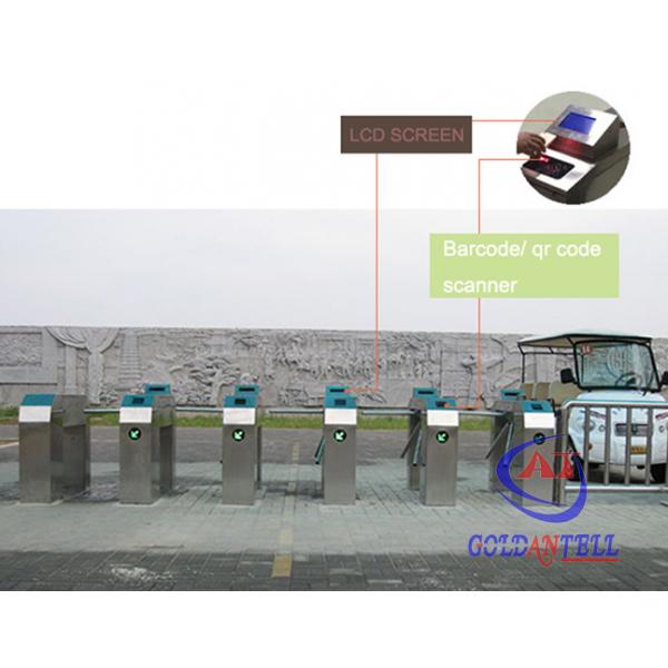 Quality Mechanism Access Control Turnstile Tripod Turnstile Gate Barcode Reader Entrance And Exit for sale