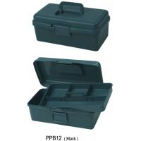 China Removable Tray Plastic Carrying Case With Dividers , Grey / Black Plastic Art Box factory
