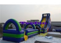 China Gaint Inflatable Water Slide Outdoor Amusement Park / Beach Sliding Games factory