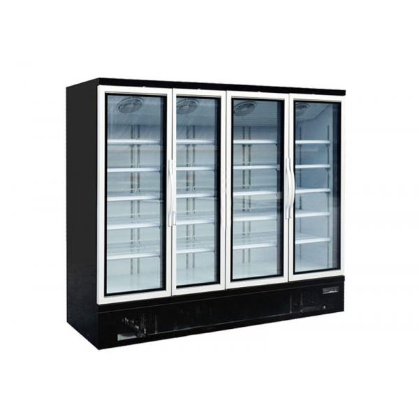 Quality Air Cooling 4 Glass Doors cooler 220V R290 upright Beverage Display Fridge for sale